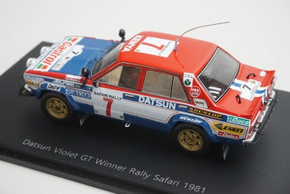 1:43 Spark S7771 Nissan Datsun Violet GT Safari Rally Winner 1981 #7