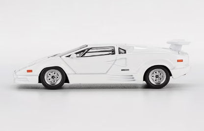 MGT01134-BL TSM MINI-GT 1:64 Lamborghini Countach 25th Anniversary White (Left-hand drive) *Blister packaging