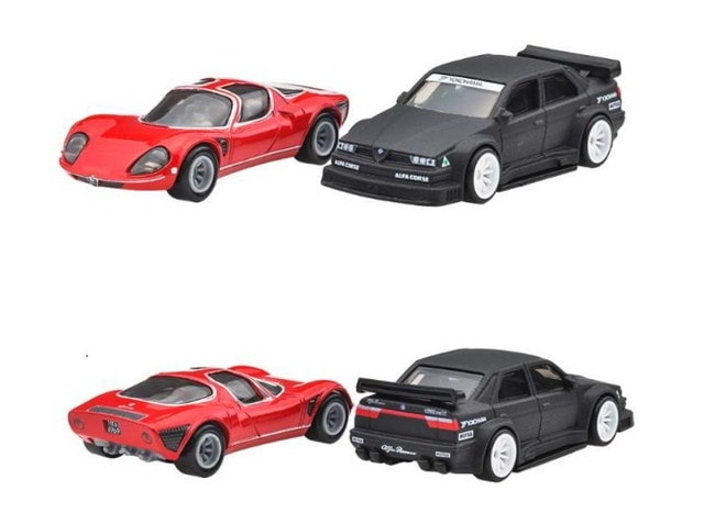 JBK95-9866 Hot Wheels 2-Pack Alfa Romeo 155 V6 TI / '69 Alfa Romeo 33 Stradale model car