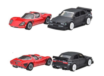 JBK95-9866 Hot Wheels 2-Pack Alfa Romeo 155 V6 TI / '69 Alfa Romeo 33 Stradale model car