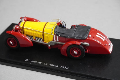 1:43 SPARK 43LM33 Alfa Romeo 8C Le Mans 1933 #11 model car