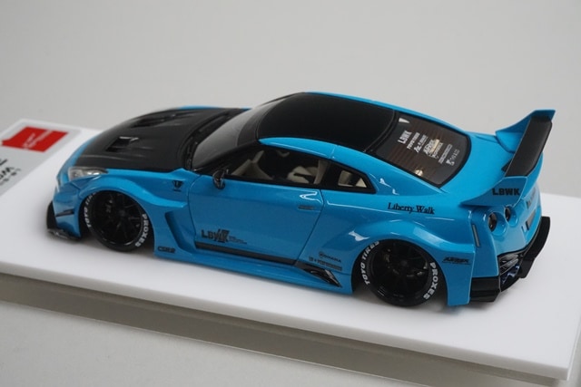 1:43 Make Up EIDOLON LB012D Nissan LBWK LB-Silhouette Works GT 35GT-RR Miami Blue