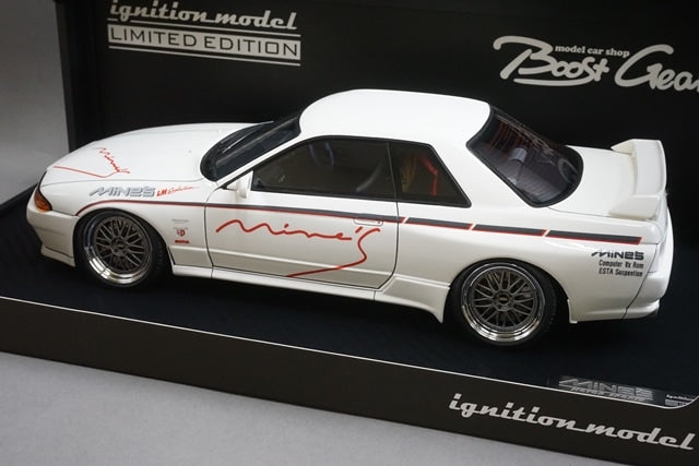 1:18 ignition model IG0672 Boost Gear Custom Nissan Skyline GT-R Mine's White model car