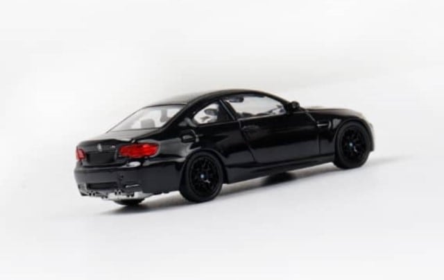 Fine model 1:64 BMW Coupe M3 E92 COUPE Metallic Black Carbon Top model car