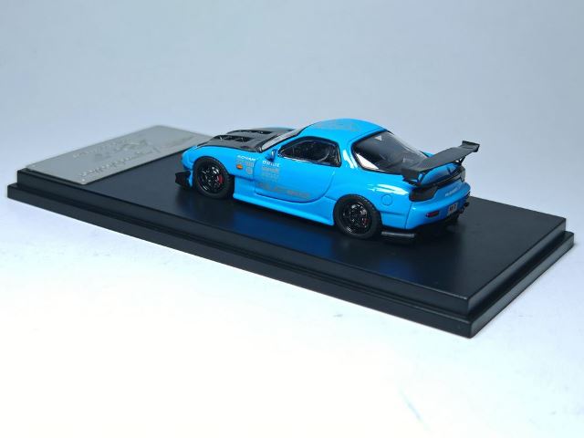 [ Pre-order ] MC640012G MC Model Collect 1:64 Mazda RX-7 (FD3S) Carbon Fiber Hood, Blue