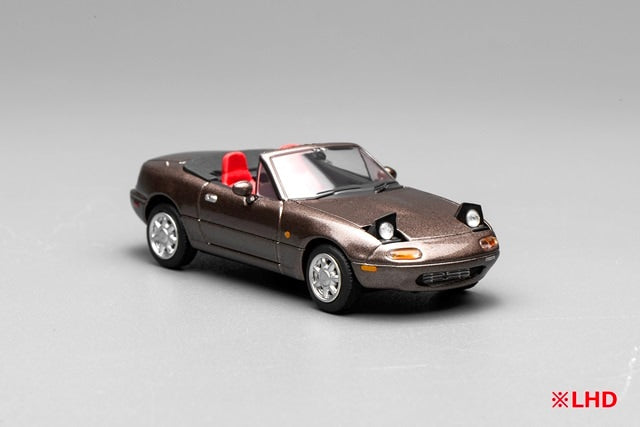 [ Pre-order ] M60207L MOTORHELIX 1:64 Mazda MX-5 Miata (NA) Left-Hand Drive Metallic Brown