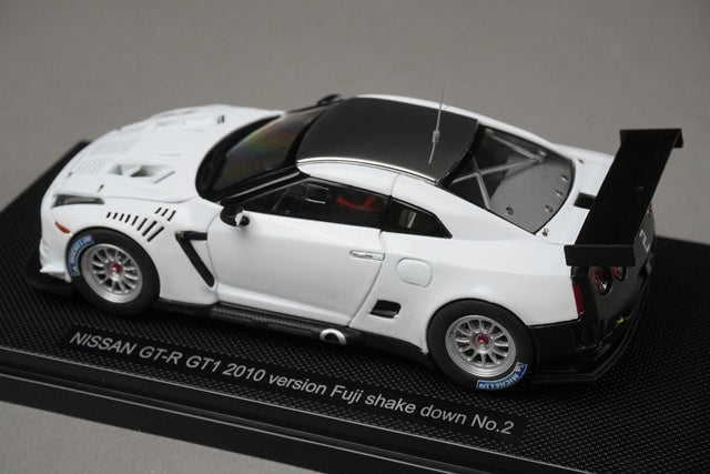 1:43 EBBRO 44318 Nissan GT-R GT1 Fuji 2010 #2 Shakedown model car
