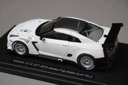 1:43 EBBRO 44318 Nissan GT-R GT1 Fuji 2010 #2 Shakedown model car