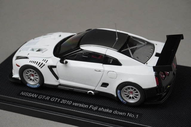 1:43 EBBRO 44317 Nissan GT-R GT1 Fuji 2010 #1 Shakedown model car
