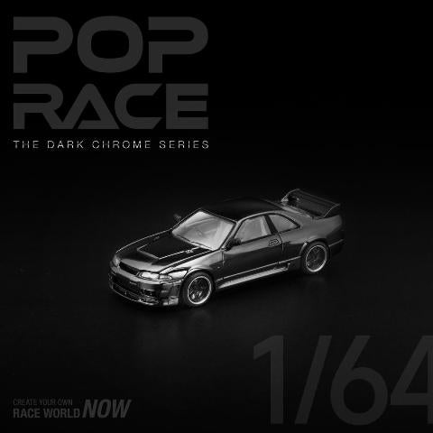 [ Pre-order ] PRDC-003 POP RACE 1:64 Nissan Skyline R33 GT-R DARK CHROME