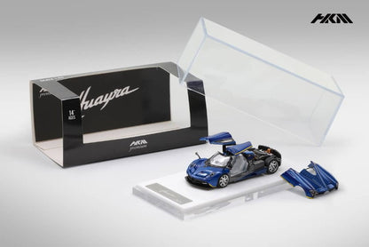 [ Pre-order ] HKM Premium - Elite Series 1:64 Pagani Huayra Coupe 2014 with Removable Engine Hood and Openable Gullwing Doors, Metallic Blue