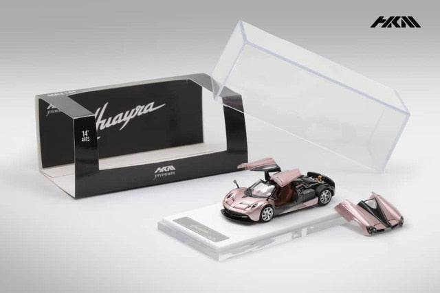 [ Pre-order ] HKM Premium - Elite Series 1:64 Pagani Huayra Coupe 2014 with Removable Engine Hood and Openable Gullwing Doors, Rose Gold