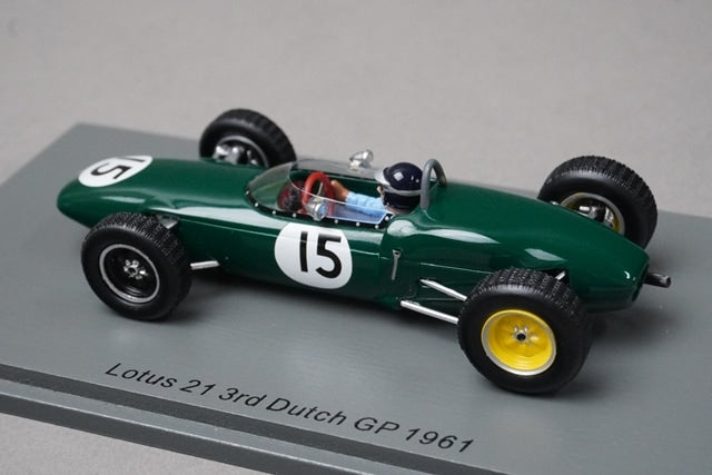 1:43 SPARK S7118 Lotus 21 Dutch GP 3rd place 1961 #15 J. Clark model car