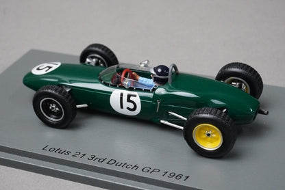 1:43 SPARK S7118 Lotus 21 Dutch GP 3rd place 1961 #15 J. Clark model car