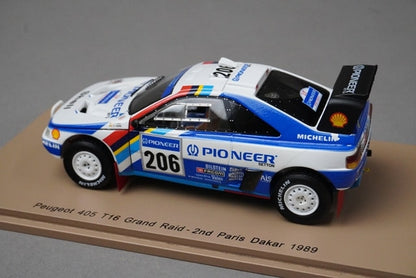 1:43 SPARK S5617 Peugeot 405 T16 Gran Raid Paris-Dakar 1989 #206 model car