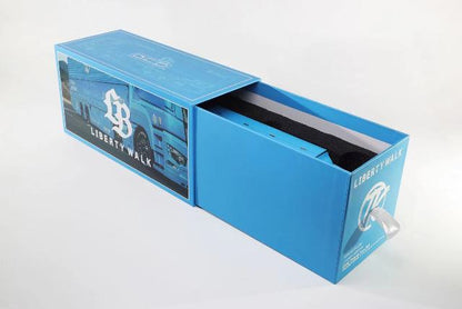 [ Pre-order ] KS073-576 GCD Gaincorp Products 1:64 Mitsubishi Fuso LB-TRUCKS Fuso Super Great Transporter Truck Transporter LBWK Baby Blue