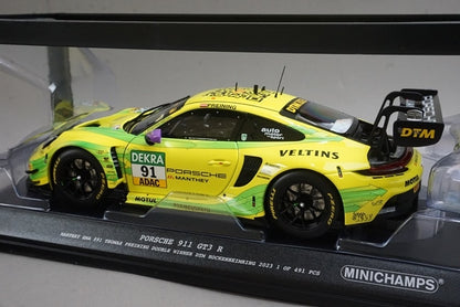 1:18 MINICHAMPS MG-M-911-DTM-#91-23-1801 Porsche 911 GT3R Manthey EMA DTM Hockenheimring 2023 #91 T. Preinink