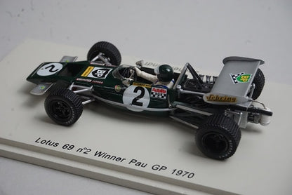 1:43 SPARK S2145 Lotus 69 Pau GP Winner 1970 #2 J. Rindt model car