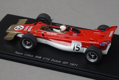1:43 SPARK S1764 Team Lotus 56B Dutch GP 1971 #15 D. Walker model car