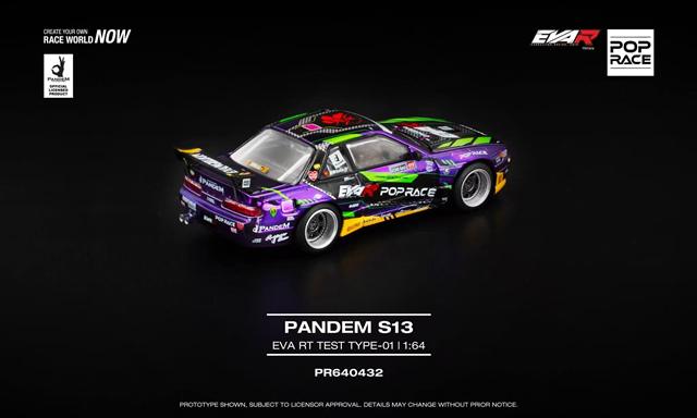 [ Pre-order ] PR640432 POP RACE 1:64 Silvia Pandem S13 Rocket Bunny Purple EVA