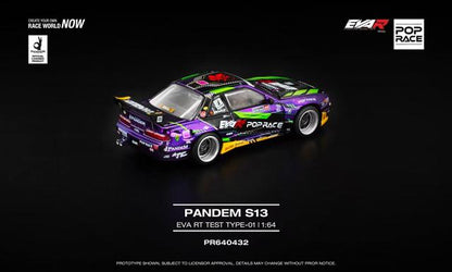 [ Pre-order ] PR640432 POP RACE 1:64 Silvia Pandem S13 Rocket Bunny Purple EVA