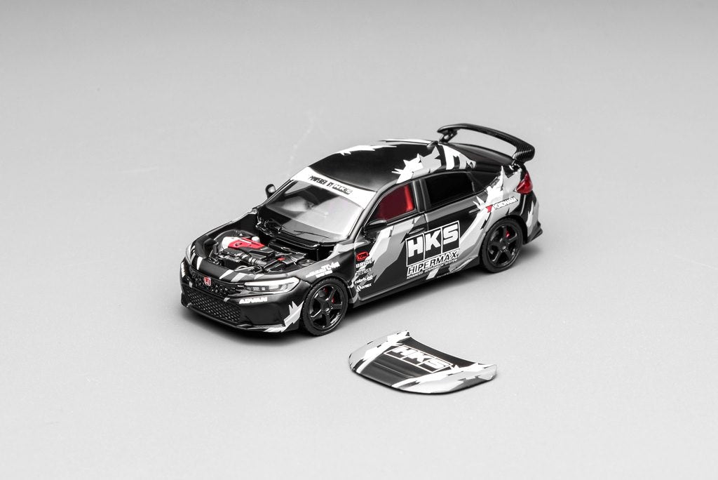 [ Pre-order ] Motor Helix 1:64 Scale Honda Civic Type R (FL5) HKS Livery Matte Black (M65320)