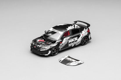 [ Pre-order ] Motor Helix 1:64 Scale Honda Civic Type R (FL5) HKS Livery Matte Black (M65320)