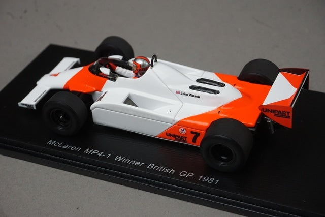 1:43 Spark S4300 McLaren MP4-1 British GP Winner 1981 #7 J. Watson