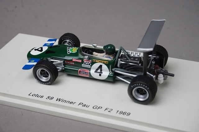 1:43 SPARK S4276 Lotus 59 F2 Pau Grand Prix Winner 1969 #4 J. Rindt model car