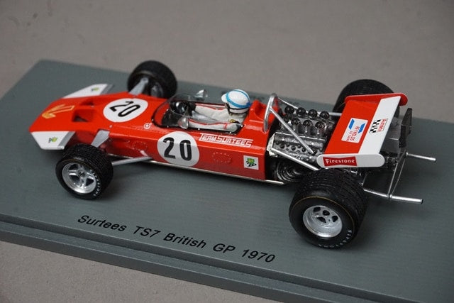 1:43 SPARK S5400 Surtees TS7 British GP 1970 #20 J. Surtees model car