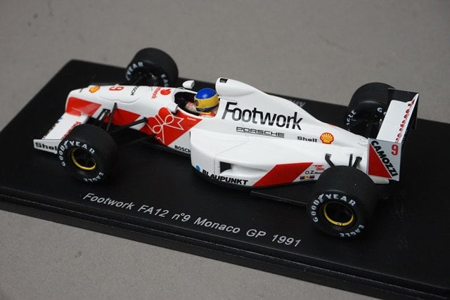 1:43 SPARK S3980 Footwork FA12 Monaco GP 1991 #9 M. Alboreto model car
