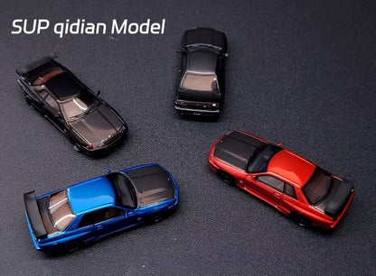[ Pre-order ] SUP Qidian Model 1:64 Skyline GT-R R32 Black Carbon Cover Version