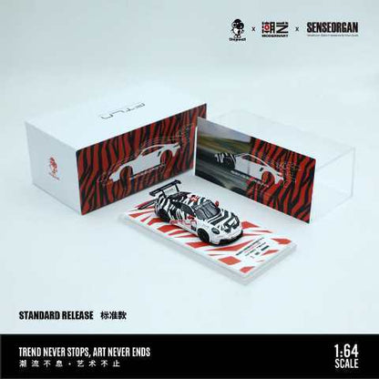 [ Pre-order ] MD647311 ModernArt x SSOG globe x Shepwell 1:64 Porsche 911 GT3 Cup (992) Black-White #7