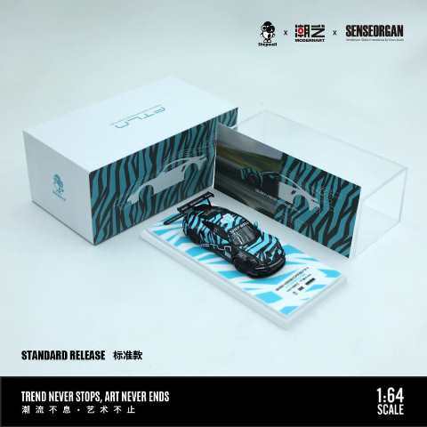 [ Pre-order ] MD647312 ModernArt x SSOG globe x Shepwell 1:64 Porsche 911 GT3 Cup (992) Black-Blue #22