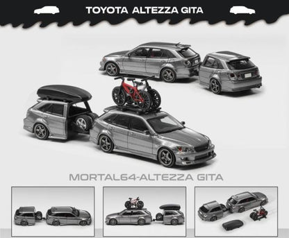[ Pre-order ] MORTAL 1:64 Toyota Altezza Gita Silver Gray ELIXIR Trailer