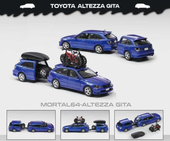 [ Pre-order ] MORTAL 1:64 Toyota Altezza Gita Pearl Blue Trailer