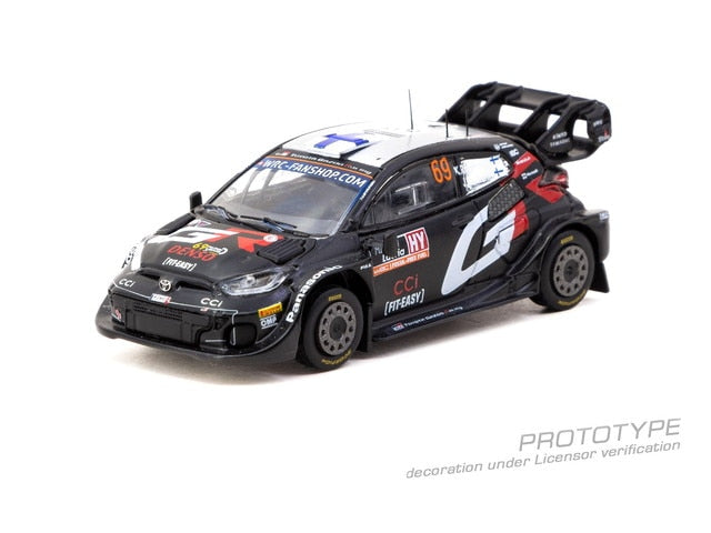 [ Pre-order ] T64-085-24RL69 Tarmac Works 1:64 Toyota GR YARIS Rally1 HYBRID Rally Latvia 2024 Winner Kalle Rovanpera / Jonne Halttunen