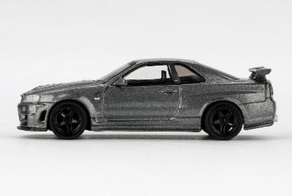 [ Pre-order ] MGT01160-BL TSM MINI-GT 1:64 Nissan Skyline GT-R Dark Metal Gray (NISMO BNR34 CRS Version) (Right-hand drive) *Blister packaging
