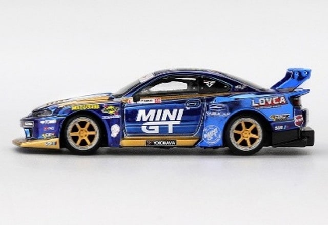 [ Pre-order ] MGT01157-BL TSM MINI-GT 1:64 Nissan Silvia (S15) LB-Super Silhouette #555 2025 Formula Drift Japan MINI GT Liberty Walk *Blister packaging