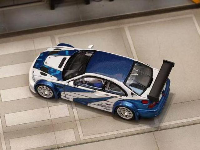 [ Pre-order ] Ghost Player 1:64 BMW E46 M3 GTR White Blue