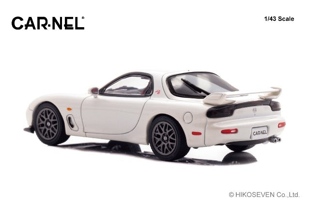 [ Pre-order ] CN430003 CAR-NEL 1:43 Mazda RX-7 Type RZ (FD3S) 2000 Snow White Pearl Mica