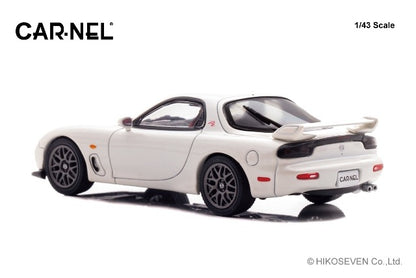 [ Pre-order ] CN430003 CAR-NEL 1:43 Mazda RX-7 Type RZ (FD3S) 2000 Snow White Pearl Mica