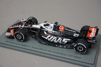 1:43 Spark S9528 MoneyGram Haas F1 Team VF-24 Australian GP 9th 2024 #27 N. Hulkenberg