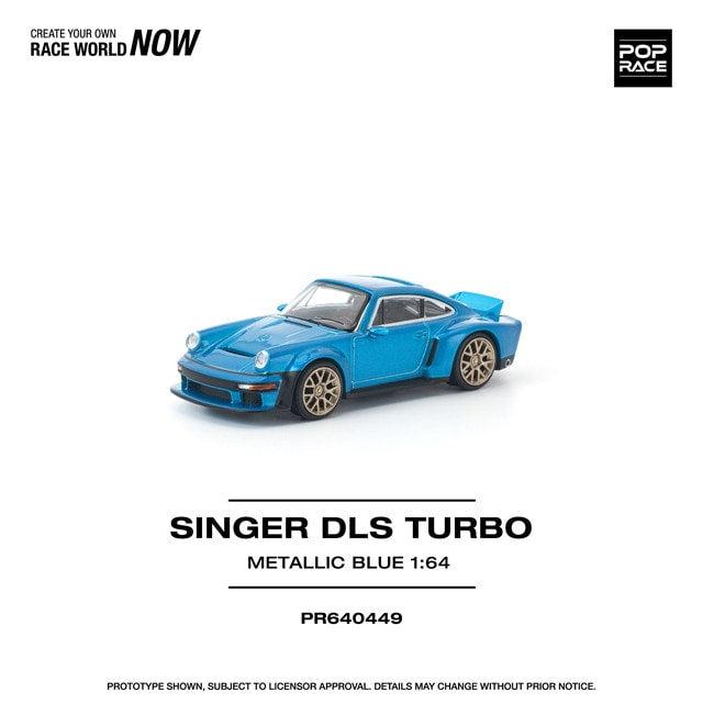 [ Pre-order ] PR640449 POP RACE 1:64 Singer DLS Turbo Metallic Blue