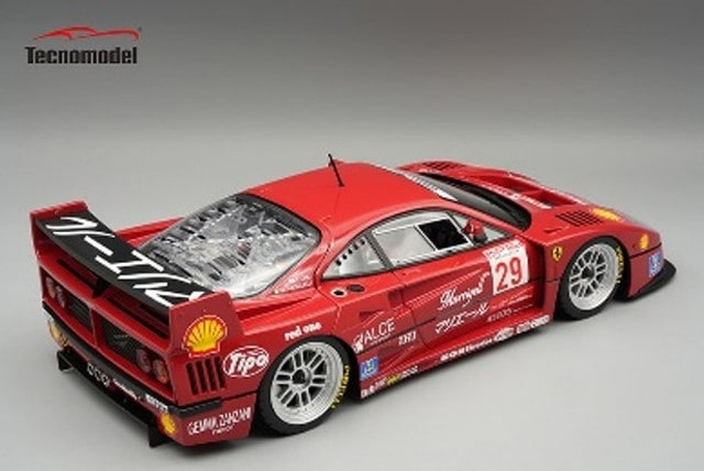 [ Pre-order ] TM18-429D Tecnomodel 1:18 Ferrari F40 LM BPR Suzuka 1996 M. Angelelli / Tetsuya Ota Detachable Engine Hood with Magnetic Assembly