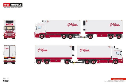 [ Pre-order ] 01-5074 WSI 1:50 SCANIA G. Koole R5 HIGHLINE RIGED REEFER TRUCK DRAWBAR TRAILER