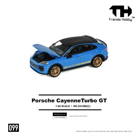 [ Pre-order ] 241090(C) Trends Hobby 1:64 Porsche Cayenne Turbo GT Blue