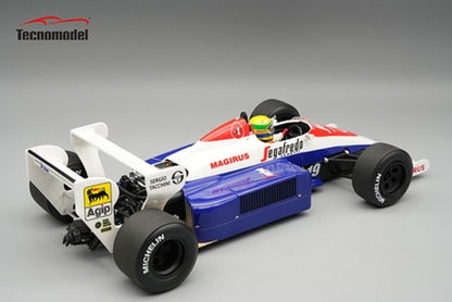 [ Pre-order ] TMD18-441A Tecnomodel 1:18 Toleman TG 184 F1 British GP 1984 A. Senna #19 with driver figure
