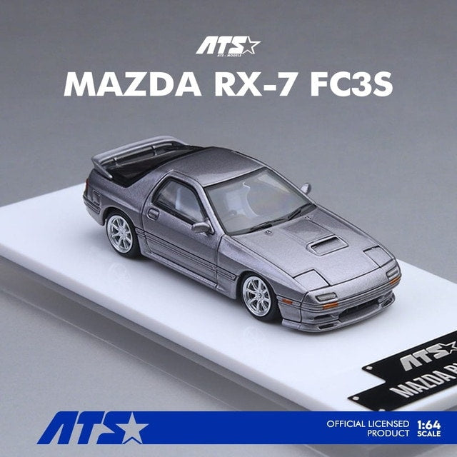 [ Pre-order ] ATS880203 ATS 1:64 Mazda RX-7 Mk2 FC3S Retractable Headlight Silver Grey