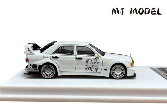 [ Pre-order ] MJ Model 1:64 190E W201 2.5-16 Evo Black-White